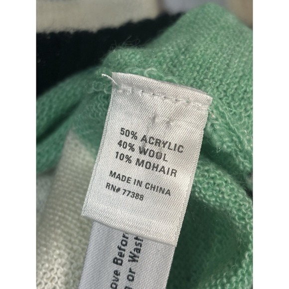 Madewell Wallace Thin Knit Heart Elbow Patches Sweater Top Sz L Wool Blend - Picture 3 of 5